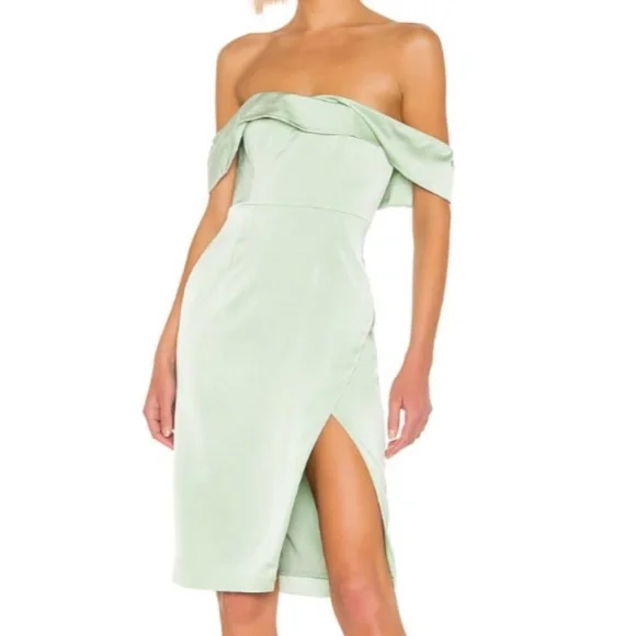 slim fit dress slacks Cosmo Mini Dress Sage Green